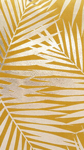 motifs feuillage jaune moutarde