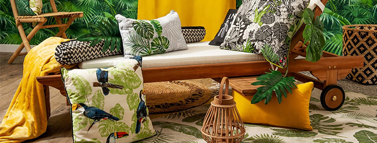 Coussins et tapis style exotique