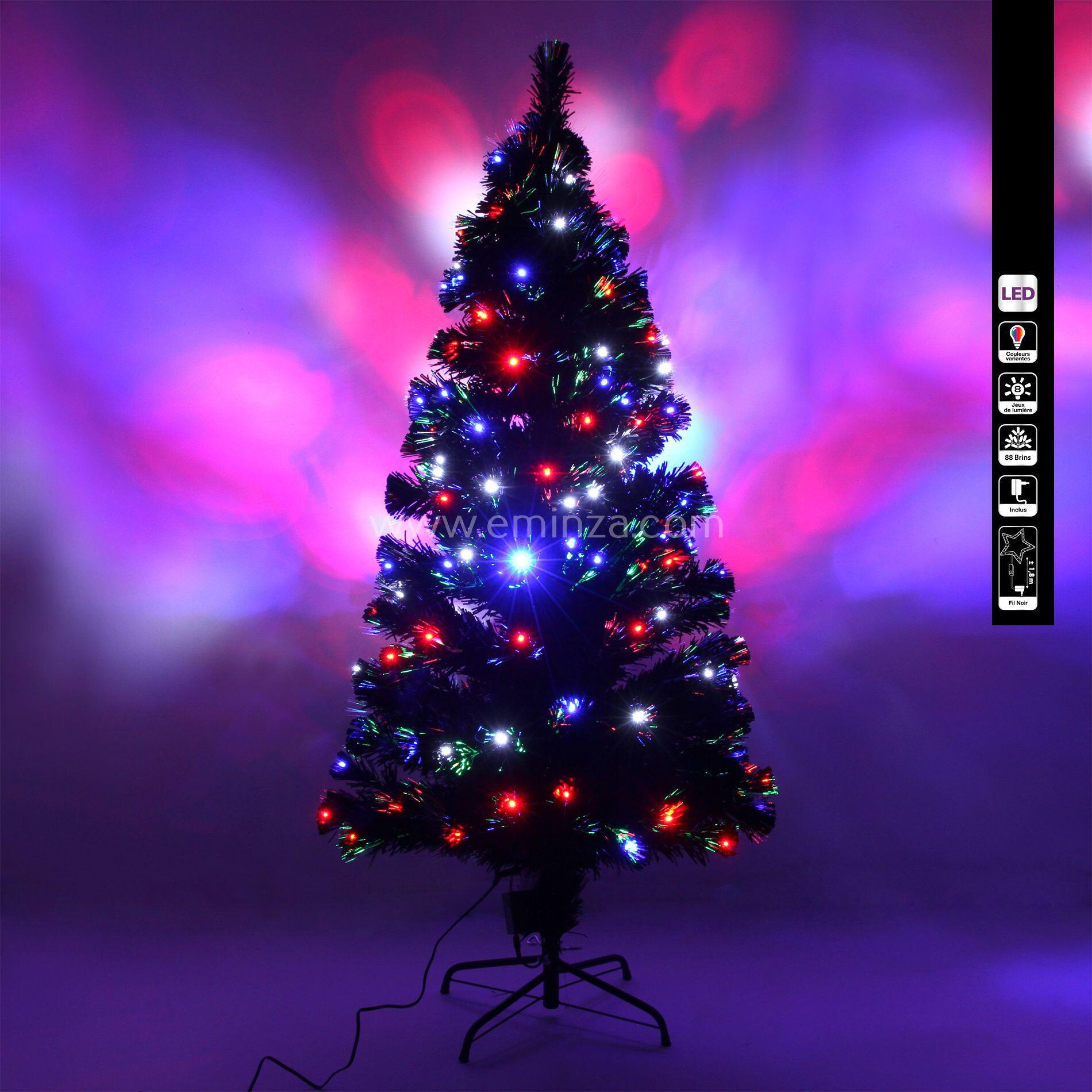 Sapin de Noël en fibre optique Johnson H150 cm - Sapin et arbre
