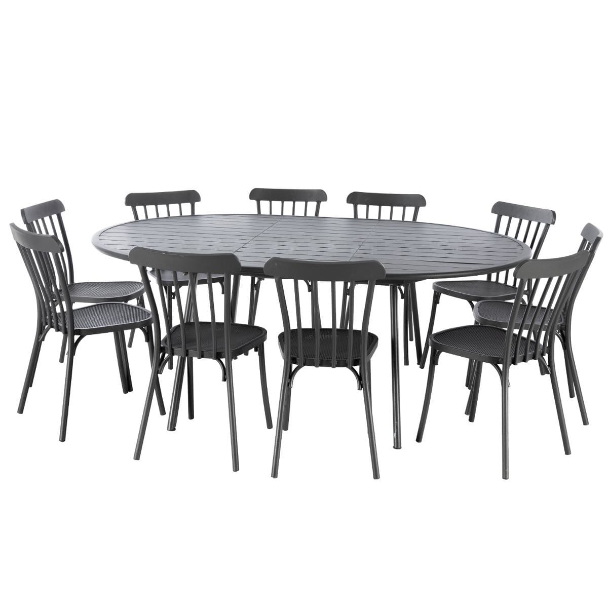 Table de jardin extensible ovale Aluminium Ellipsa  Gris graphite