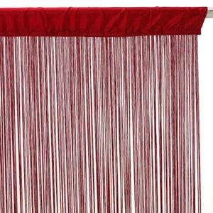 Rideau de fil (120 x H240 cm) Uni Rouge