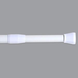 Barre de rideau de douche autobloquante (de 70 à 120 cm) Blanc