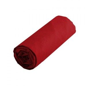 Drap housse coton supérieur (140 cm) Confort Rouge