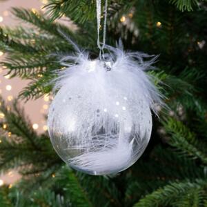 Lote de 12 bolas de Navidad transparentes (D80 mm) Glamour 