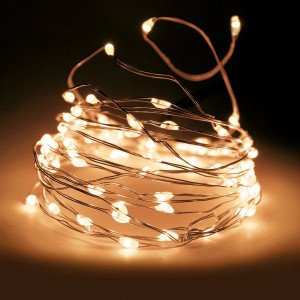 Guirlande lumineuse Micro LED 2 m Blanc chaud 40 LED CC