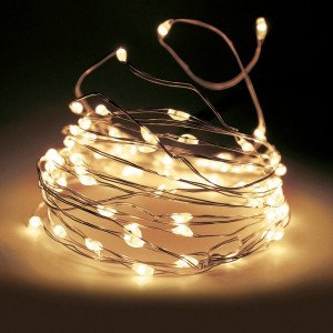 Guirlande lumineuse Micro LED 5 m Blanc chaud 100 LED CO