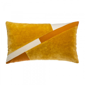 Coussin rectangulaire Patch Jaune ocre