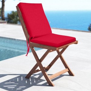 Coussin de chaise avec dossier (L90 cm) Mambo Rouge