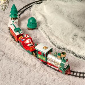 Train électrique, lumineux et musical Merry Xmas