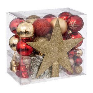 Kit de decoración para árbol de Navidad Aspen Rojo/Oro Azul