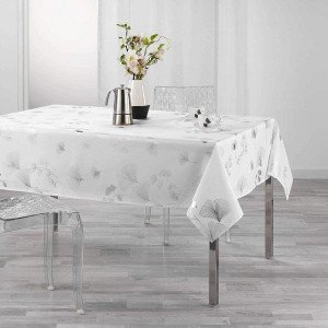Nappe rectangulaire (L240 cm) Bloomy Blanche