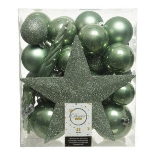 Kit de décoration de sapin de Noël Novae Vert sauge