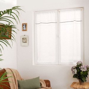 Coppia di tende trasparenti (60 x 90 cm) Alicia Verde scuro