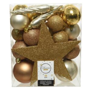 Kit de decoración para árbol de Navidad Novae multi Camel/ Oro intenso
