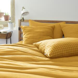 Funda de almohada cuadrada en en gasa de algodón (60 cm) Gaïa Mix Amarillo Azafrán