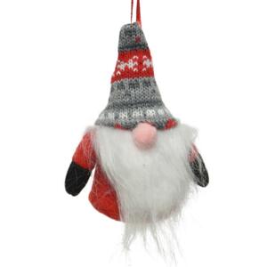 Gnome Eliott de Noël à suspendre Rouge