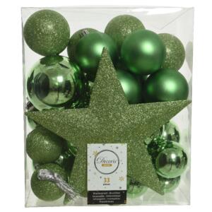 Kit de decoración para árbol de Navidad Novae Verde muérdago