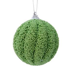 Lot de 12 boules de Noël (D80 mm) Etincelle Vert gui