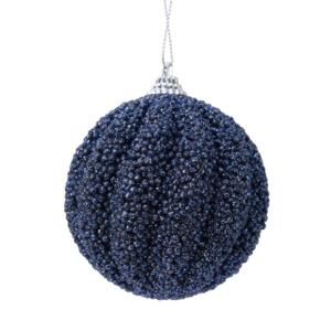 Lot de 12 boules de Noël (D80 mm) Etincelle Bleu nuit