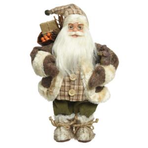 Père Noël avec écureuil H30 cm
