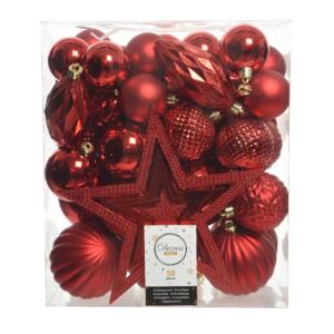 Kit de décoration de sapin de Noël Mély Rouge