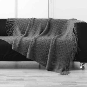Manta de canapé (150 cm) Melinda Gris antracita