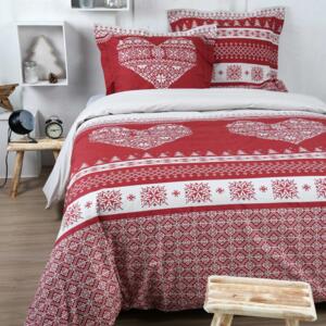 Funda Nórdica y dos fundas para almohada en algodón (260 cm) Chabottes Rojo 