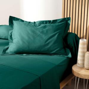 Funda de almohada rectangular en algodón bio (70 cm) Biolina Verde esmeralda