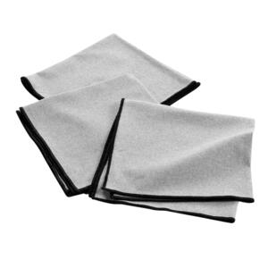 Lot de 3 serviettes coton recyclé Mistraline Gris chiné