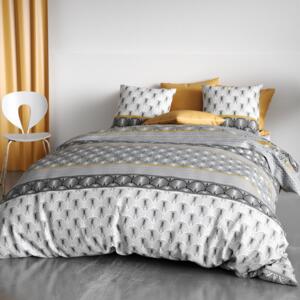 Funda nórdica y dos fundas de almohada en algodón (240 cm) Sakigold Gris