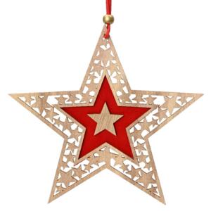 Estrella de Navidad para colgar Far Madera