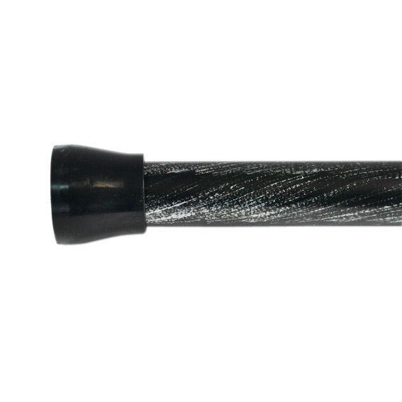 Schema plank grijs Verlengbare spanroede(L110 tot L200 cm) Rond Zwart - Accessoires en  gordijnroedes - Eminza