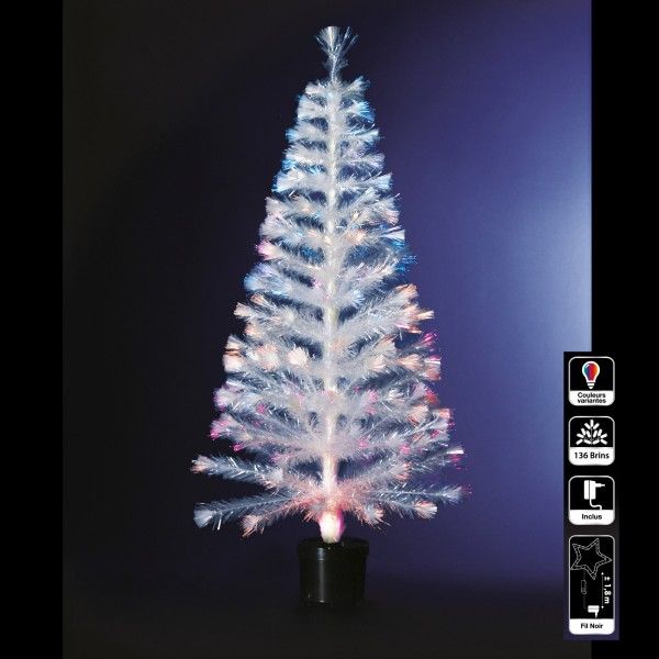 timer e controllo della luminosità colore: verde Shatchi 6053 con app Bluetooth 0,6 m 8 modalità decorazione natalizia in fibra ottica Albero di Natale in fibra ottica 60 cm 