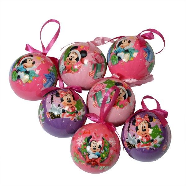 Estuche de 7 bolas de Navidad Disney Minnie - Bola y decoración para árbol  - Eminza