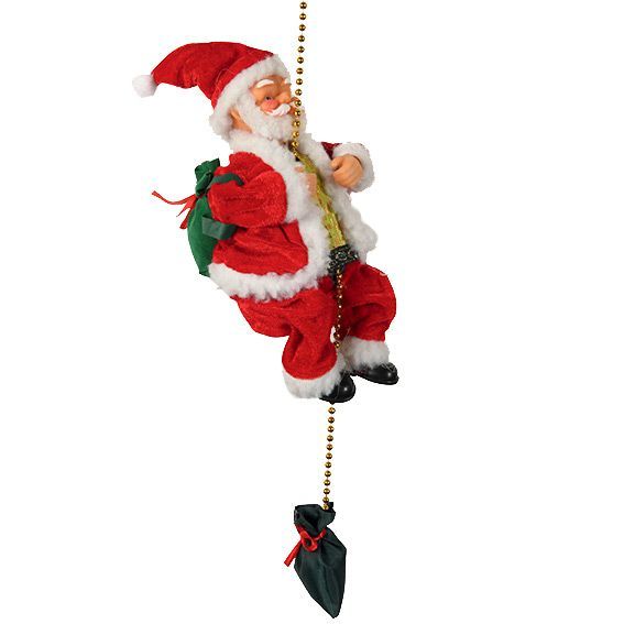 Slechthorend Fluisteren amplitude Bewegende klimmende kerstman Arthur H23 cm - Kerstdecoratie voor de woning  - Eminza