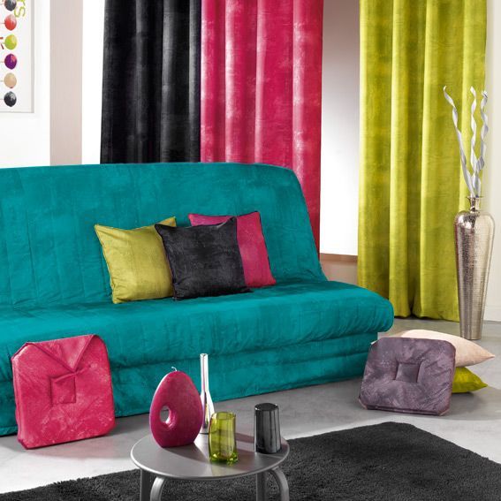 Desmañado prototipo Insatisfactorio Funda de sofá cama clic-clac Opak Azul turquesa - Decoración textil - Eminza