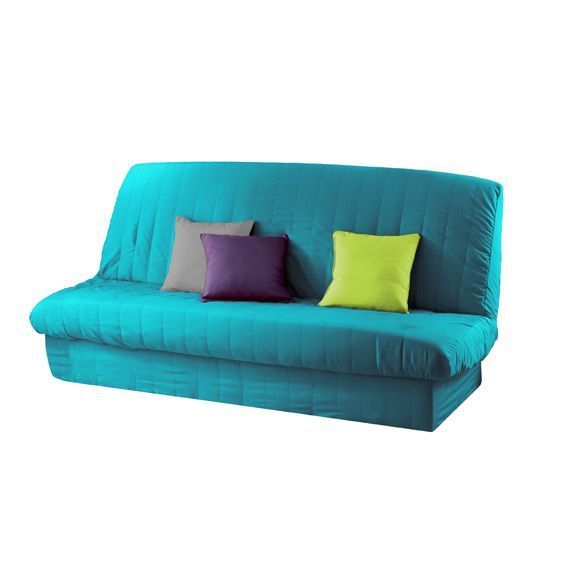 Funda de sofá cama clic-clac Gama Essentiel Azul turquesa - Decoración  textil - Eminza