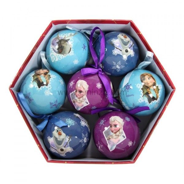 Coffret de 7 boules de Noël Disney Reine des neiges - Boule et déco de  sapin - Eminza