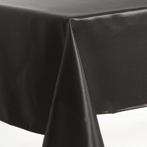 De layout Medisch Geurloos Tafelkleed rechthoekig (L240 cm) Satijn zwart - Feestelijke tafeldecoratie  - Eminza