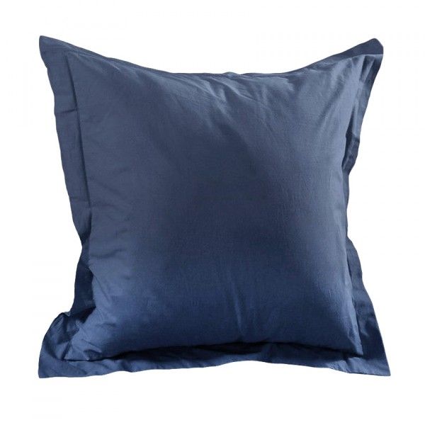 Taie d'oreiller carrée coton Confort Bleue
