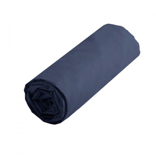 Drap housse coton (160 cm) Confort Bleu