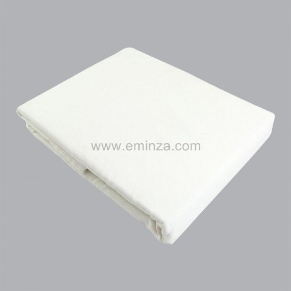 Drap plat coton (240 cm) Confort Blanc