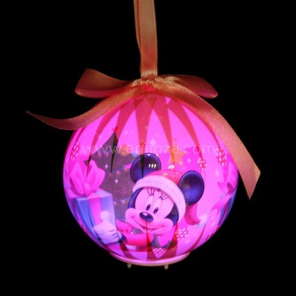 Verlichte Disney kerstballen Minnie - Kerstballen en kerstversiering -