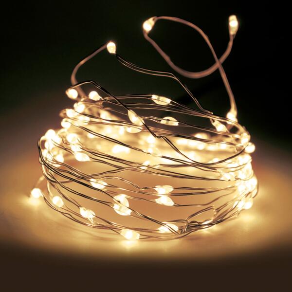 Guirlande lumineuse Micro LED 2 m Blanc chaud 40 LED CA