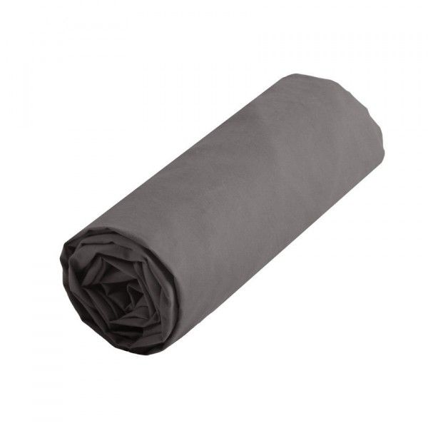 Drap housse coton (180 cm) Confort Anthracite