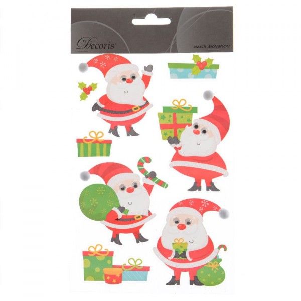 Stickers Natale.Stickers Per Finestre Babbo Natale Decorazione Per Finestra Eminza
