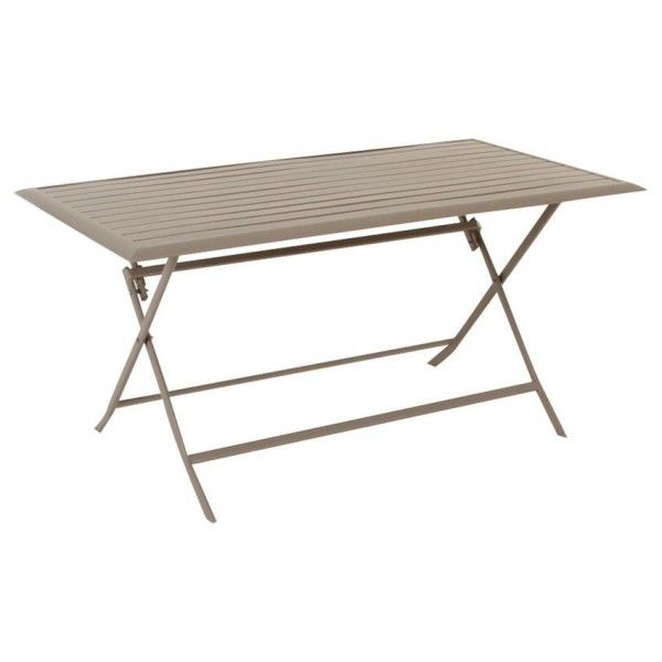 kloof vijandigheid buik Tuintafel inklapbaar Aluminium Azua (150 x 80 cm) - Taupe - Tuinset, tafel  en stoelen - Eminza