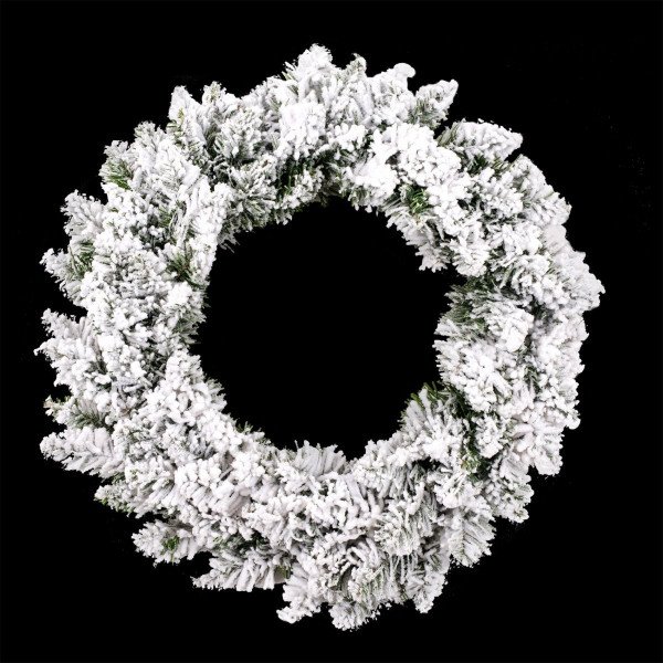 Couronne de Noël enneigée Blooming 60 cm