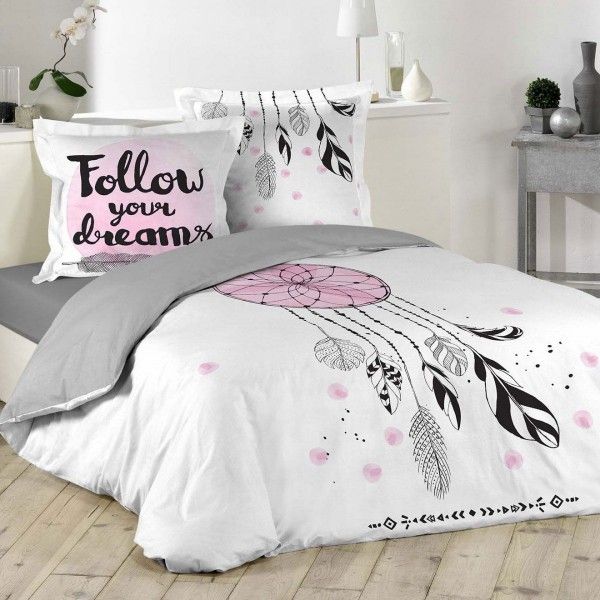 nórdica y fundas de almohadones algodón (240 cm) Atrapasueños Blanco Ropa de cama - Eminza