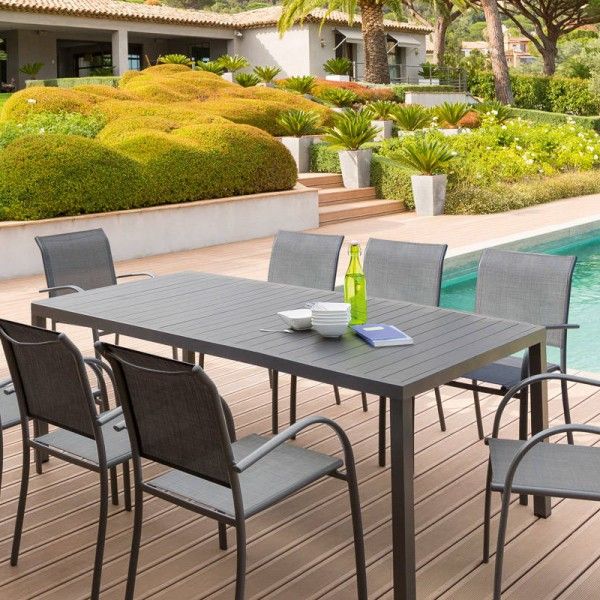 afgunst dosis heel veel Tuintafel Aluminium Piazza (210 x 100 cm) - Antraciet - Tuinset, tafel en  stoelen - Eminza